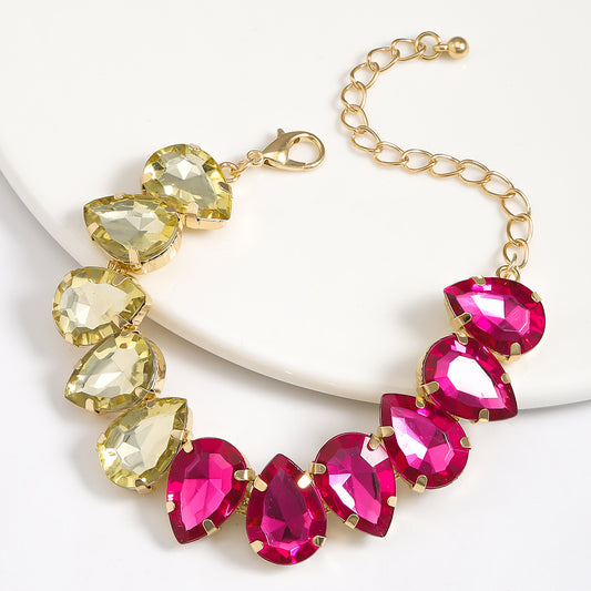 Colored teardrop bracelet