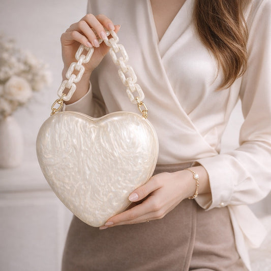 Acrylic Amore Shaped women’s clutch