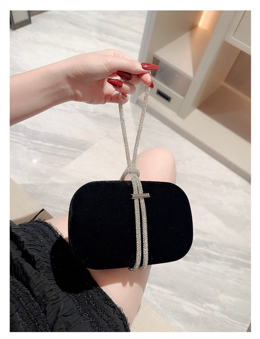 Suede evening clutch purse