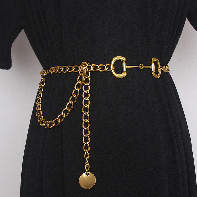 Gold waist chain belt