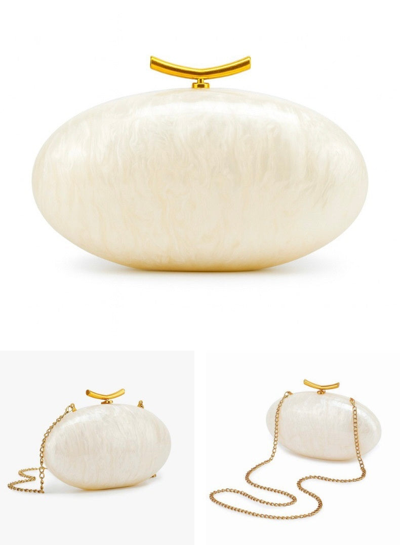 Acrylic Oval Shaped women’s clutch