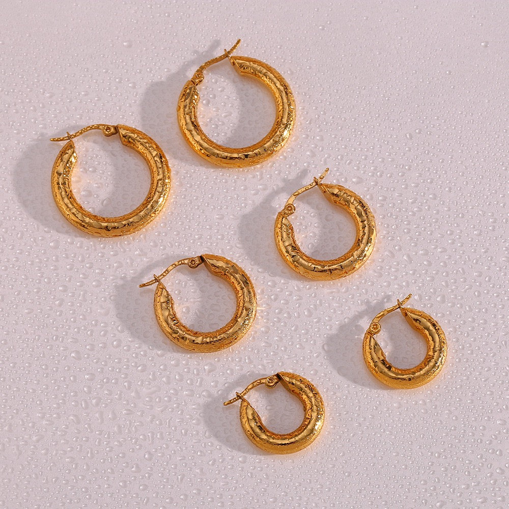 Stainless Steel Smooth Round Earrings