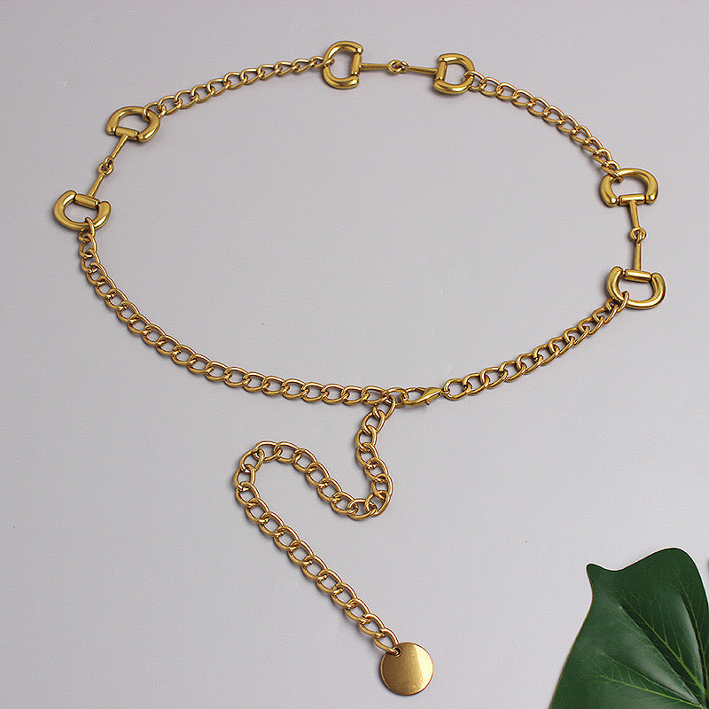Gold waist chain belt