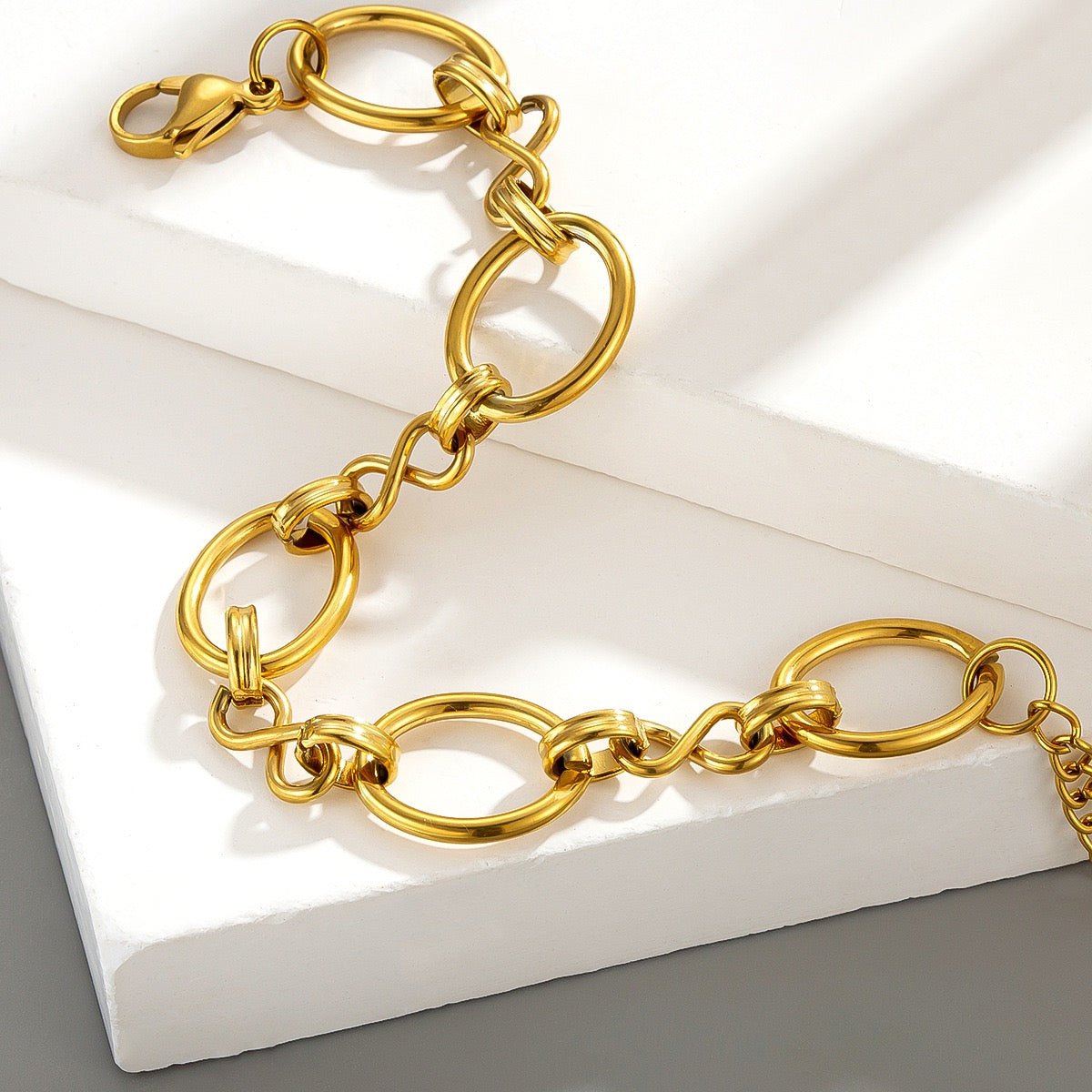 Titanium Double Circle Bracelet