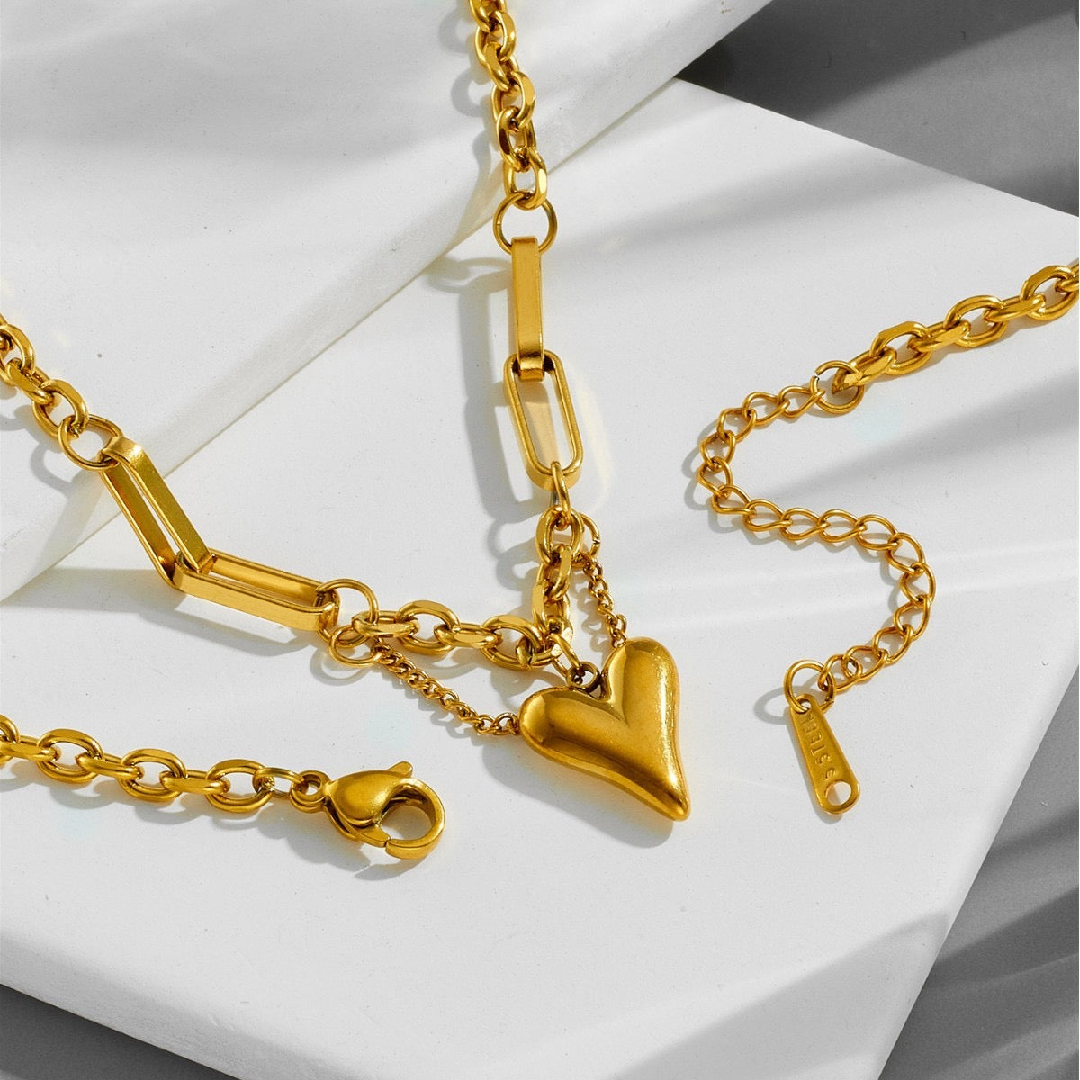 Loved Necklace Non Tarnish Necklace and Bracelet Set