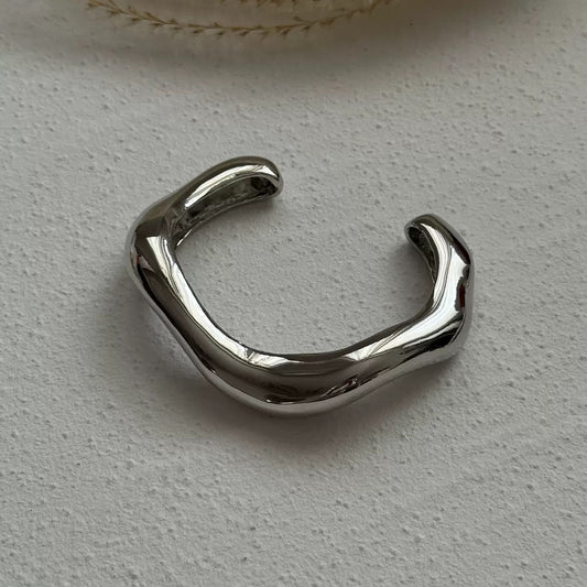 Women's Chunky Silver Stacked Silver Bracelet