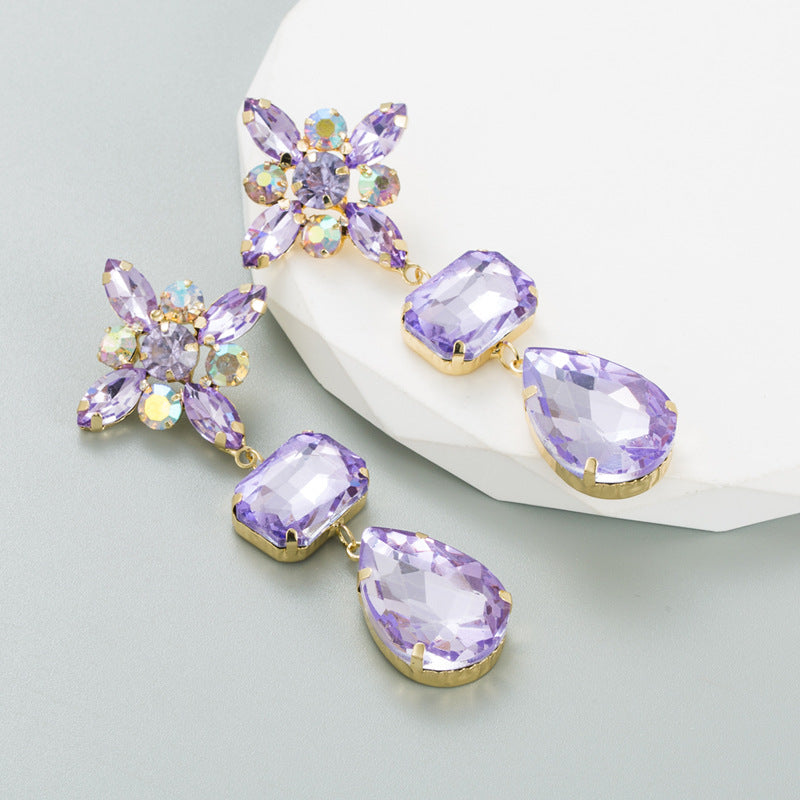 Lavender hue sparkle earrings