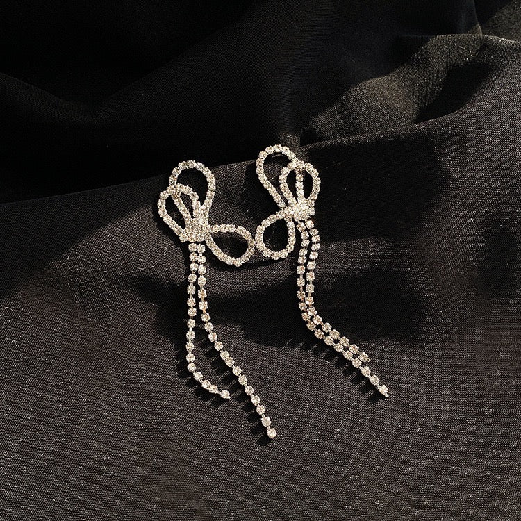 Double Layers Bow Earring