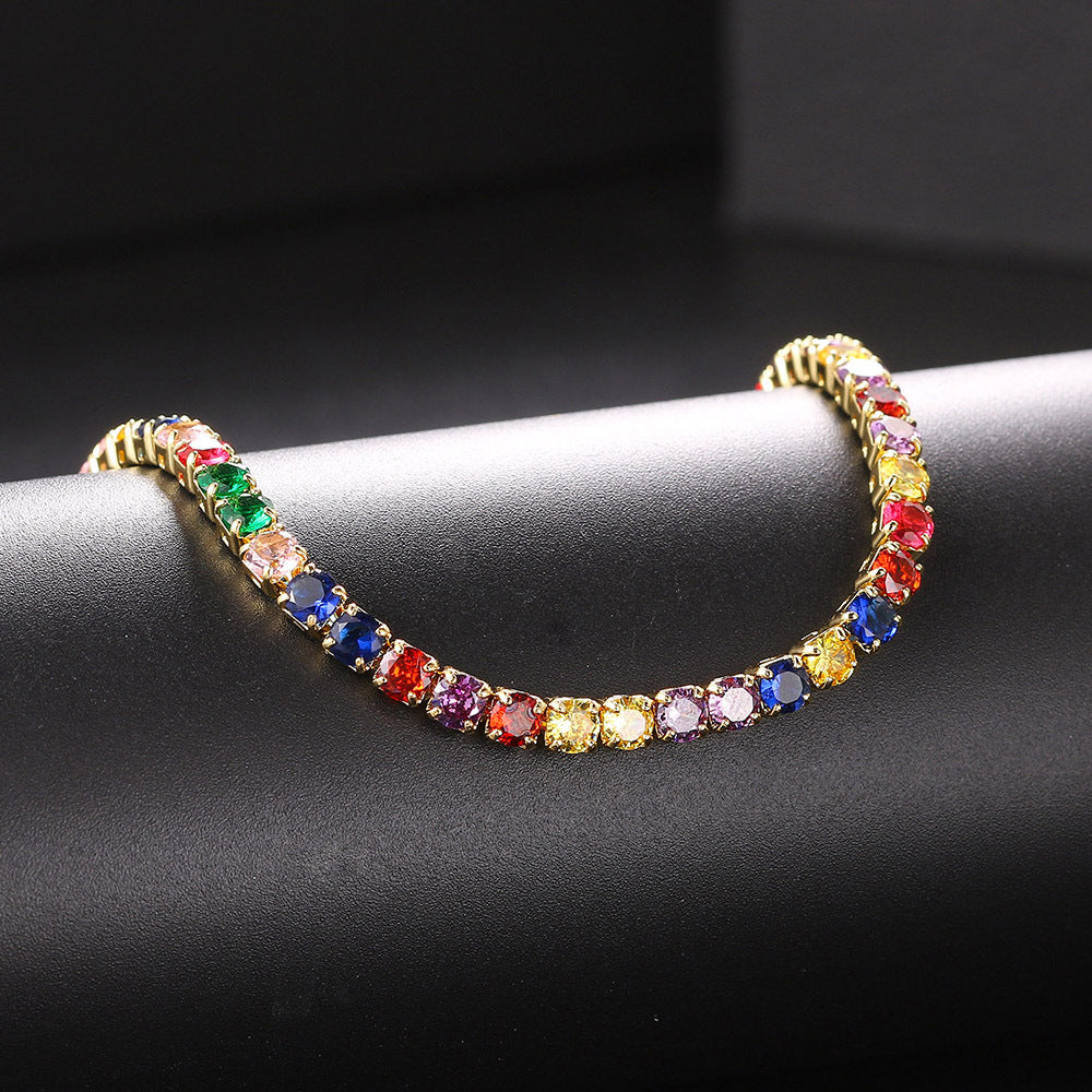 High end luxe zirconia tennis necklaces