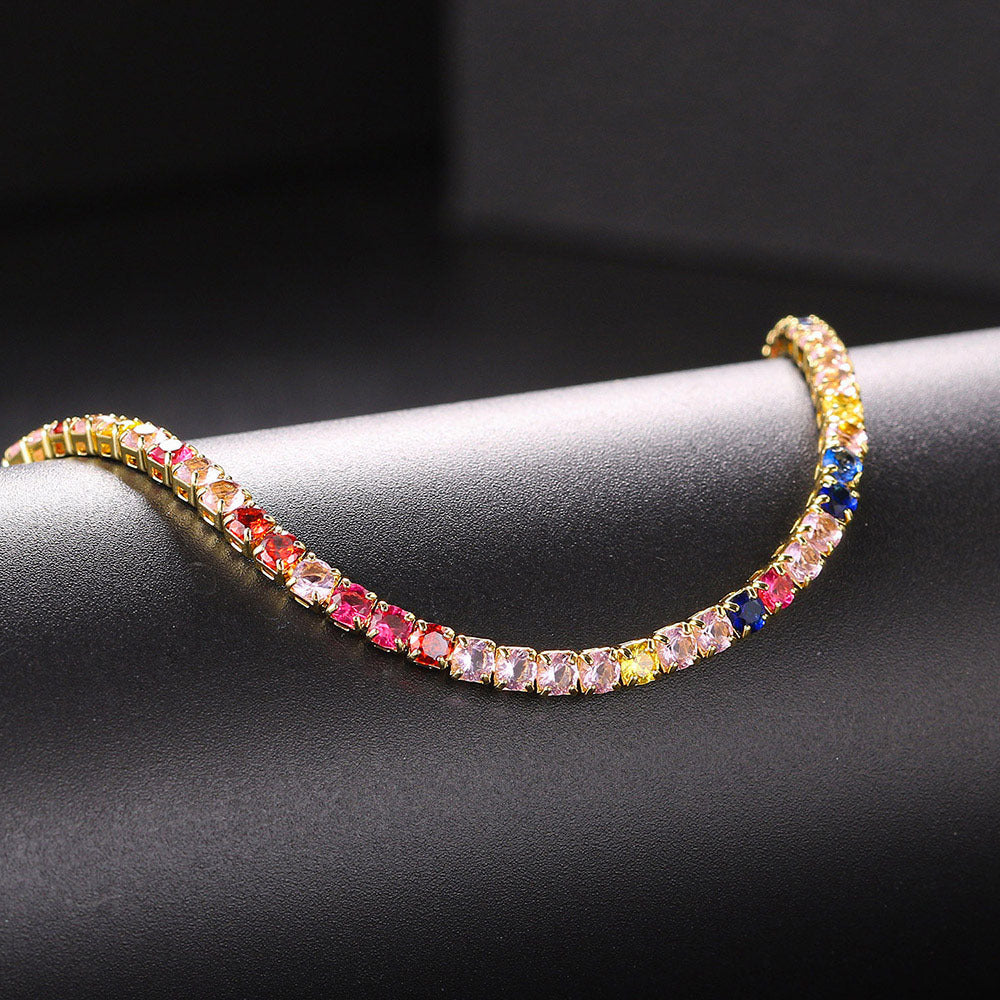 High end luxe zirconia tennis necklaces