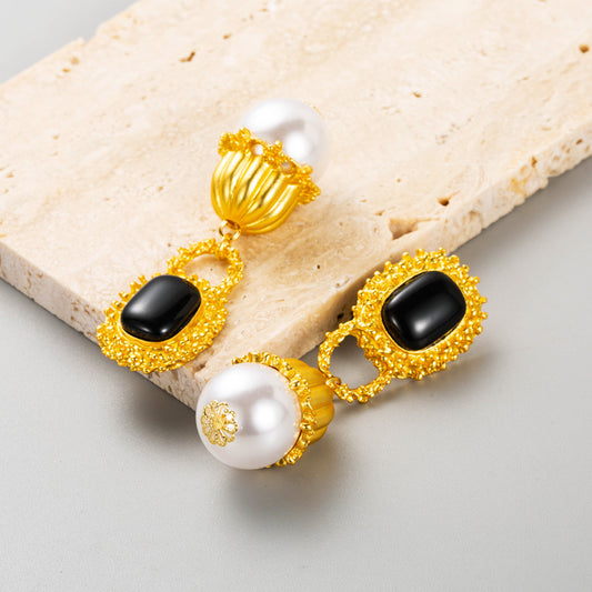 Gothic lantern drop earrings