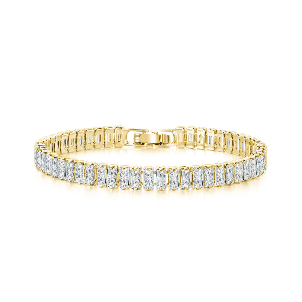 Zircon crystals rectangle bracelet