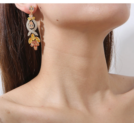 Citrine luxe earrings