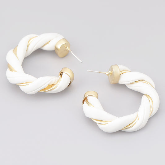 Twisted leather earrings