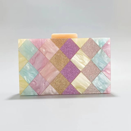 Pastel colored acrylic women’s purse