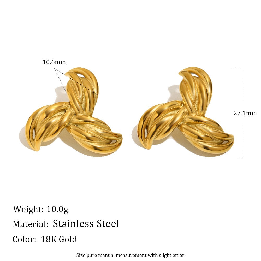 Gold Entwined Earrings