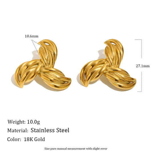 Gold Entwined Earrings