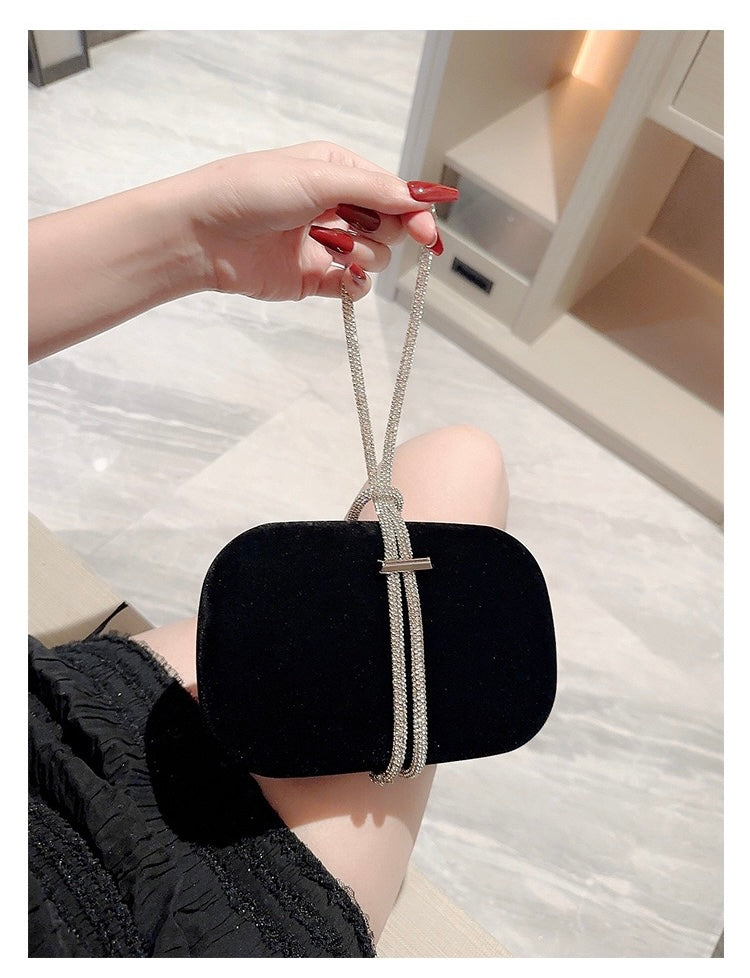 Suede evening clutch purse