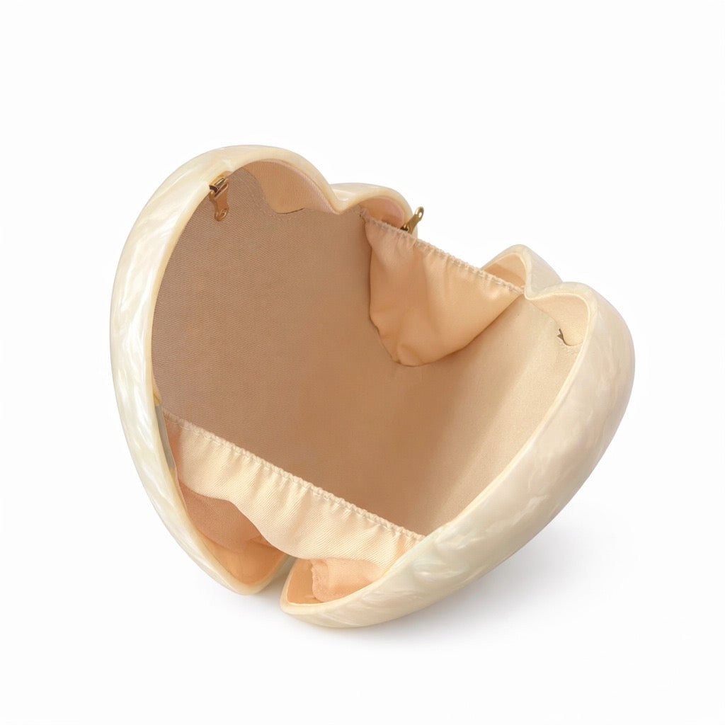 Acrylic Amore Shaped women’s clutch