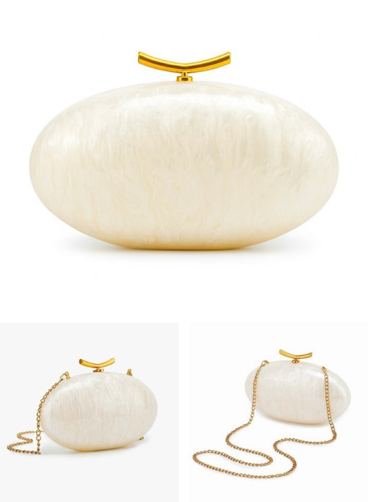 Acrylic Oval Shaped women’s clutch