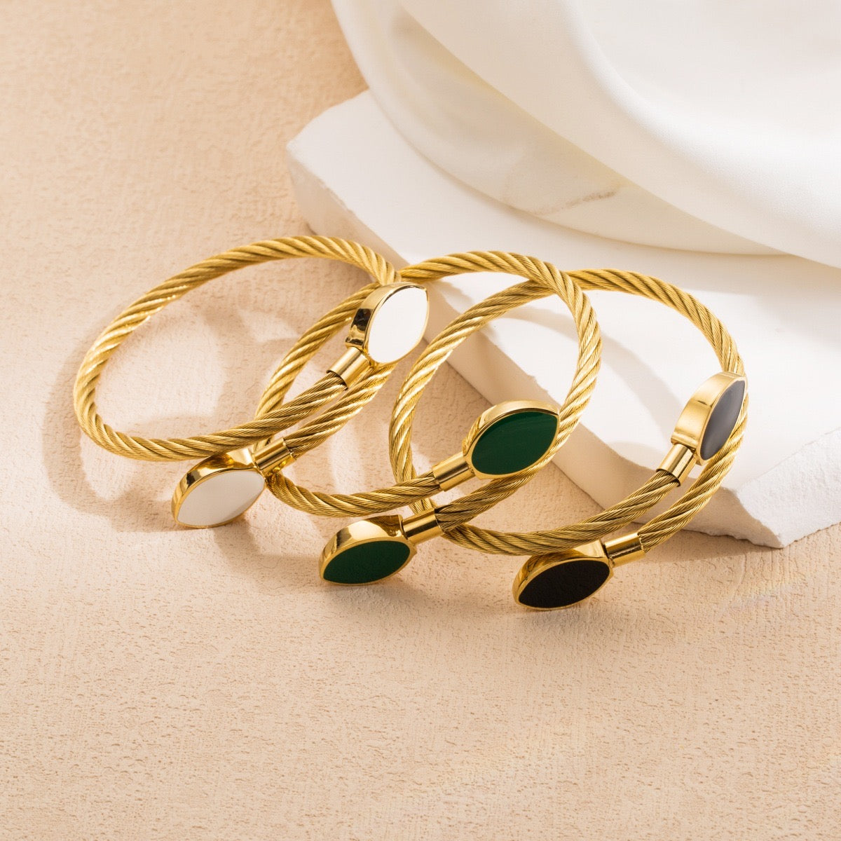 Elegant cuffed bracelets