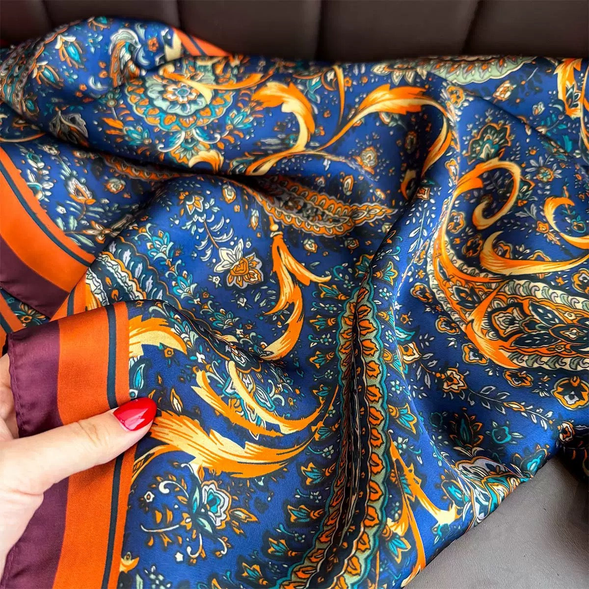 Women's Floral Silk Scarf