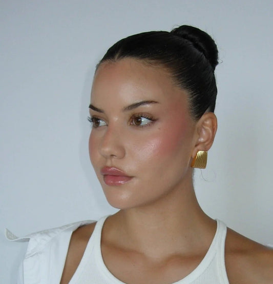 Geometric gold earrings