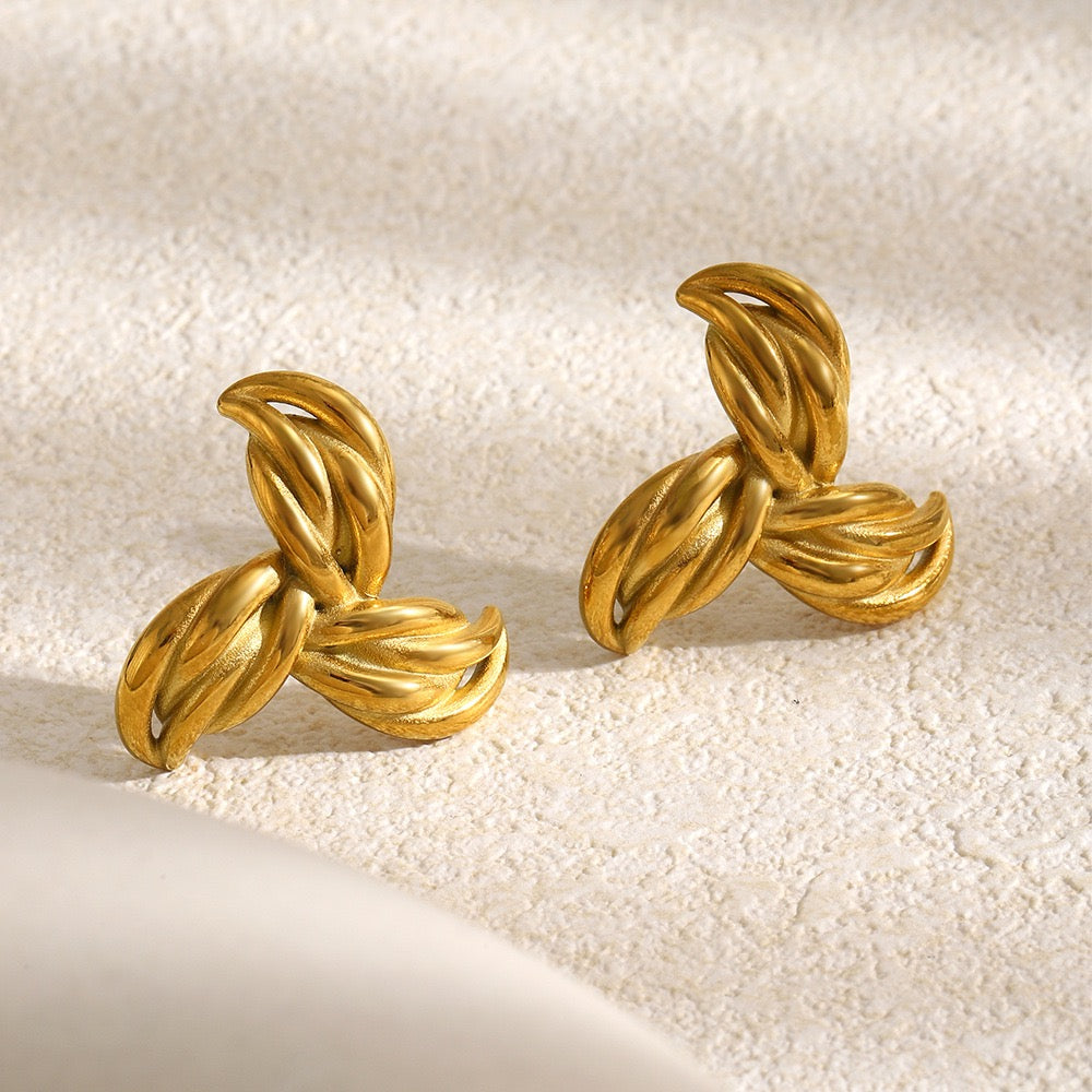 Gold Entwined Earrings
