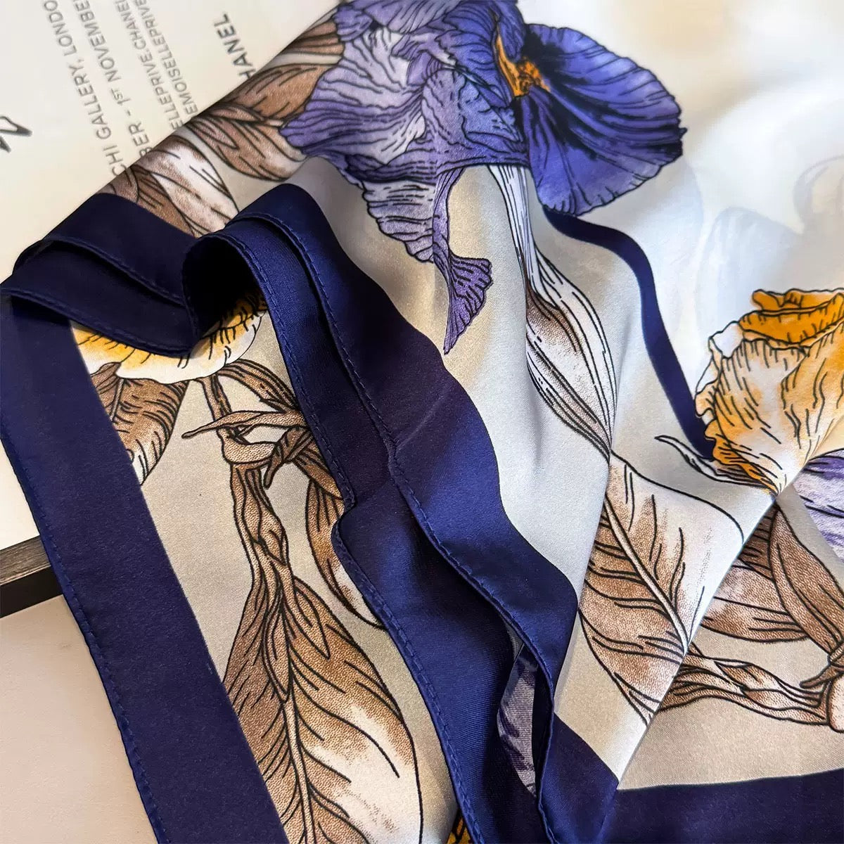 Women's Floral Silk Scarf