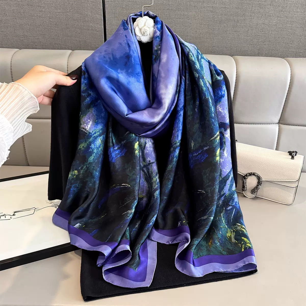 Women's Silk Floral Scarf