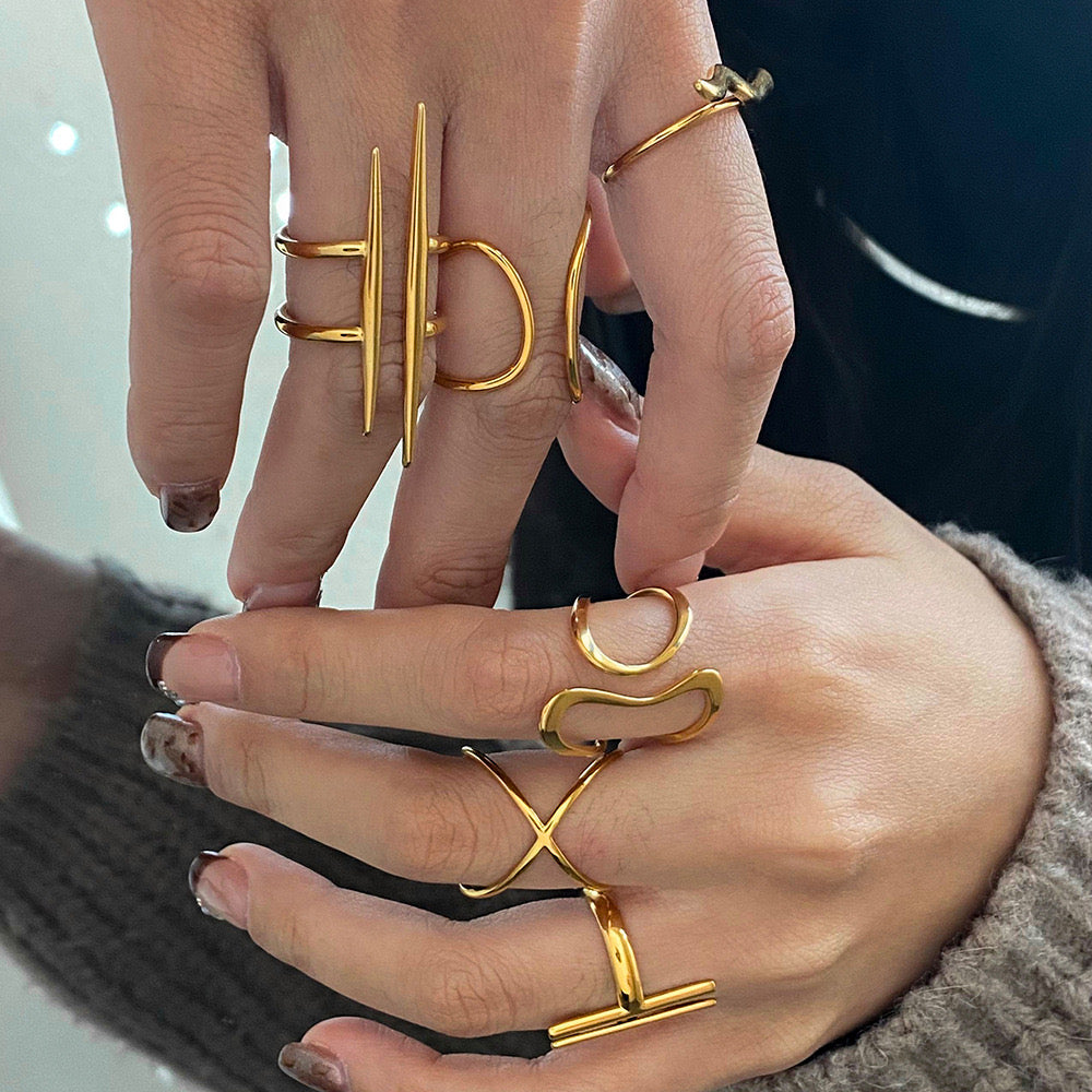 Stainless steel geometric rings