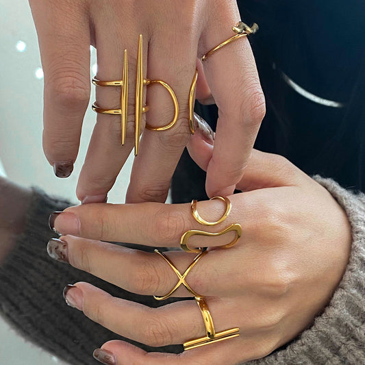 Stainless steel geometric rings