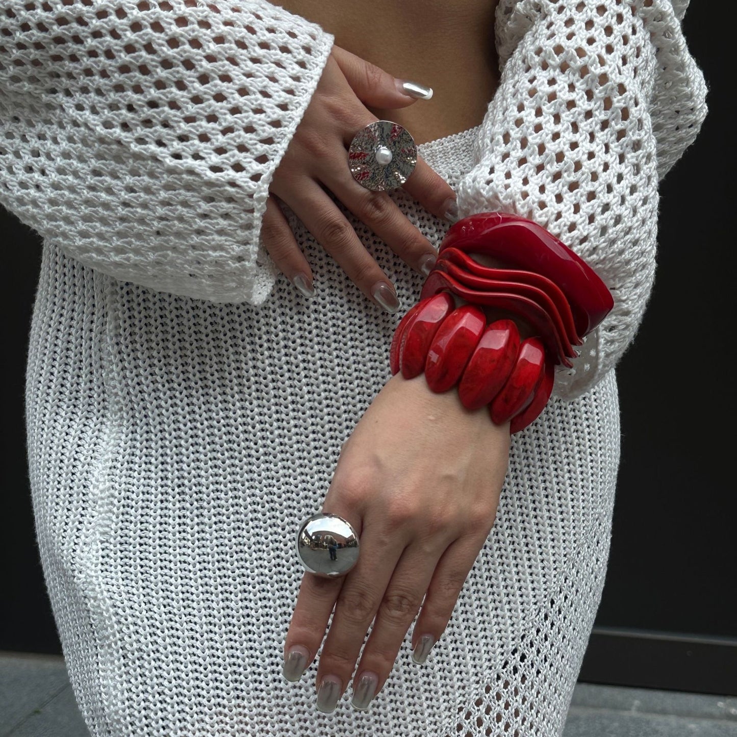 Abstract Chunky Acrylicbracelet bangle