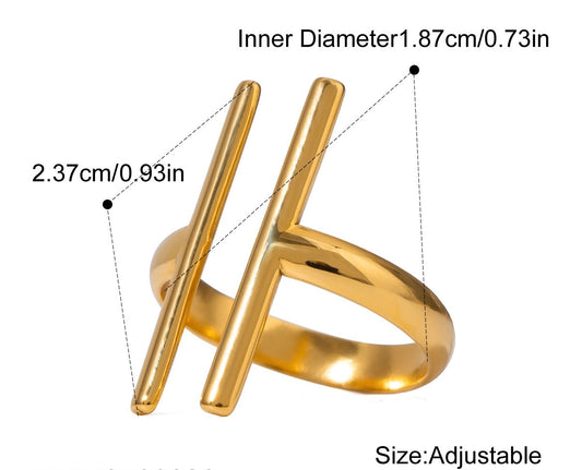 Stainless steel geometric rings