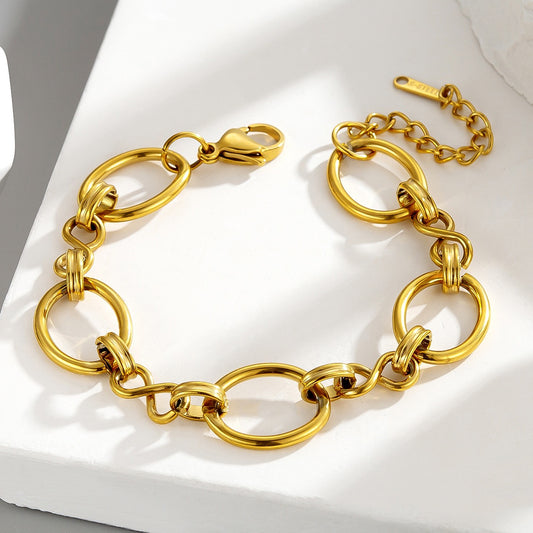 Titanium Double Circle Bracelet