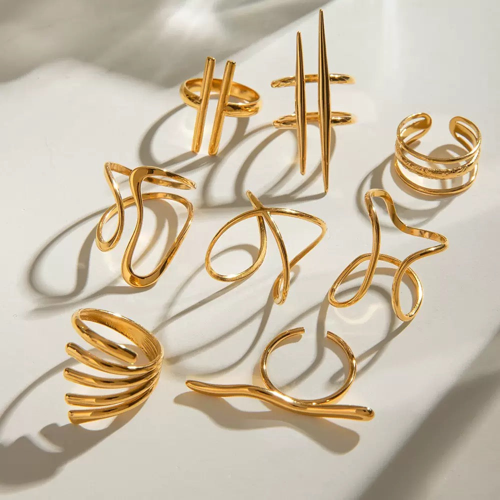 Stainless steel geometric rings