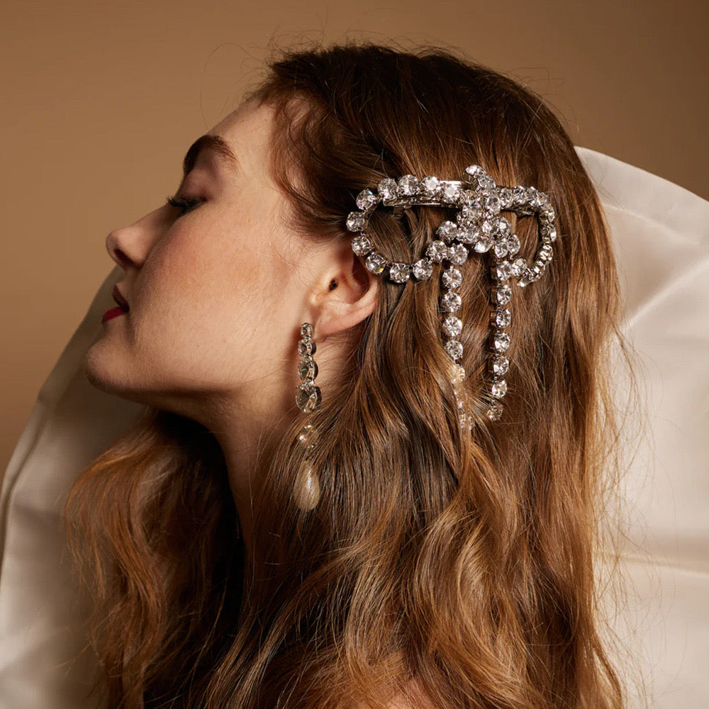 Sparkle bow hair clip