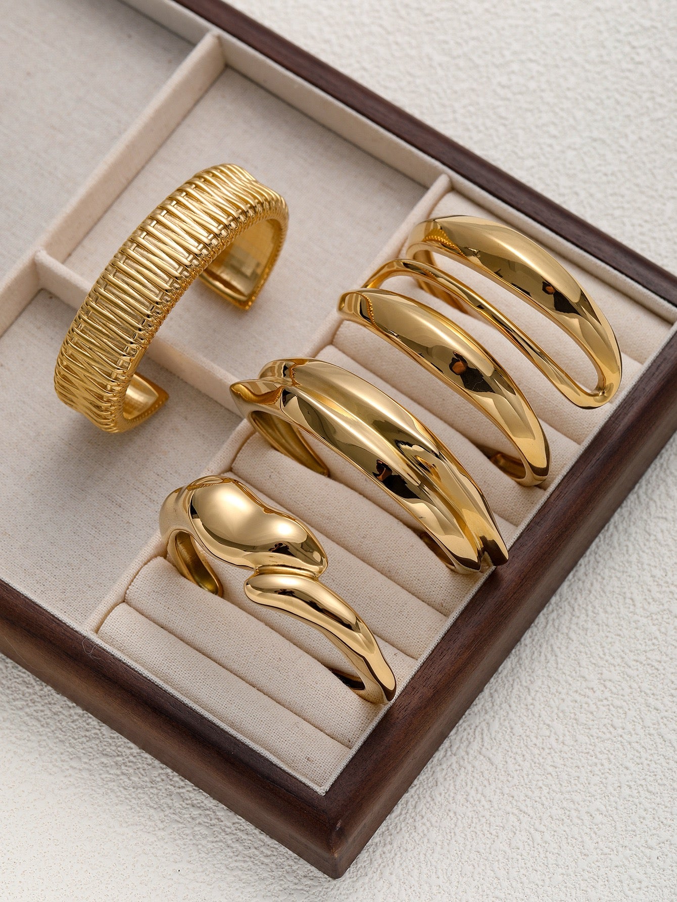 Non Tarnish Gold chunky luxe bracelet Bangle