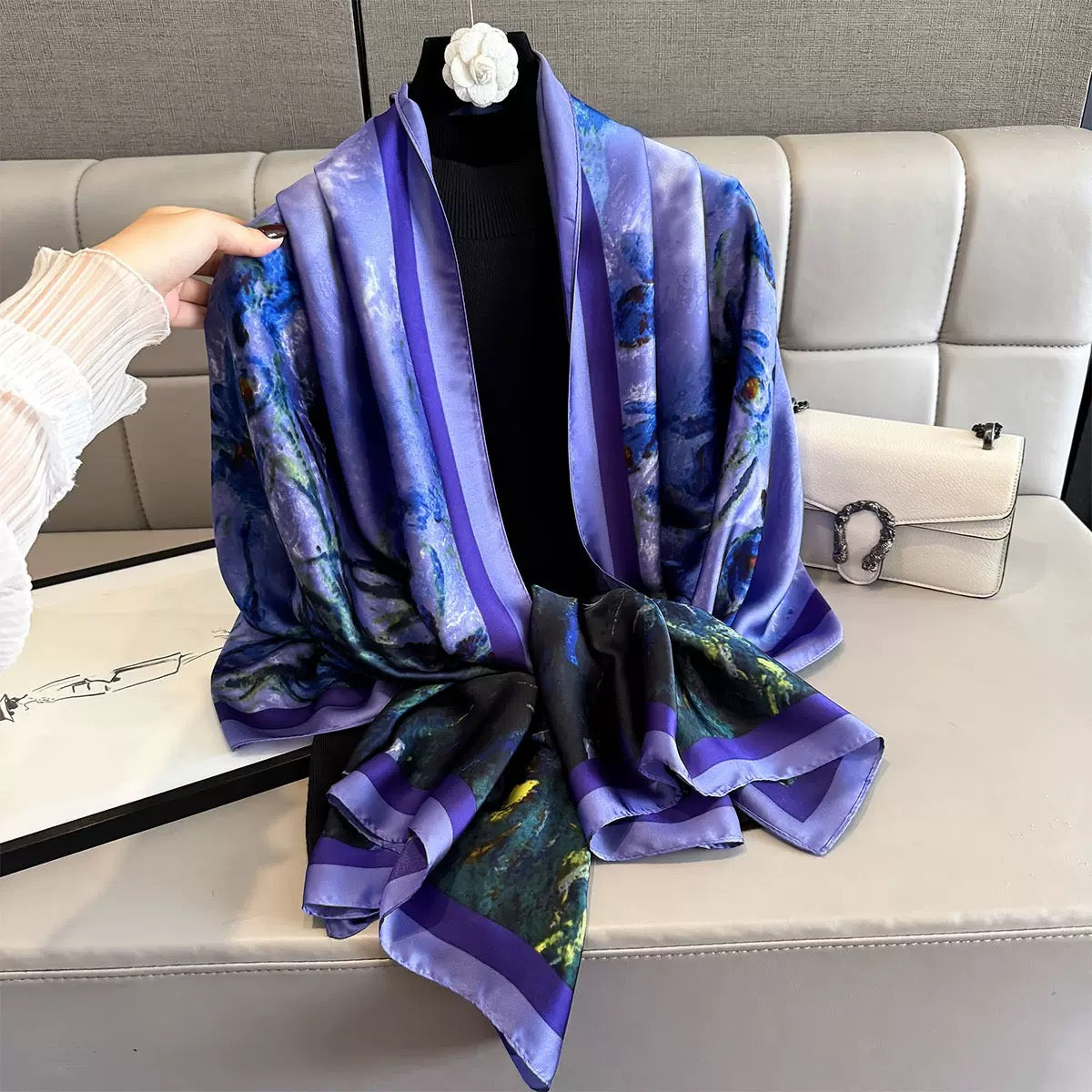 Women's Silk Floral Scarf