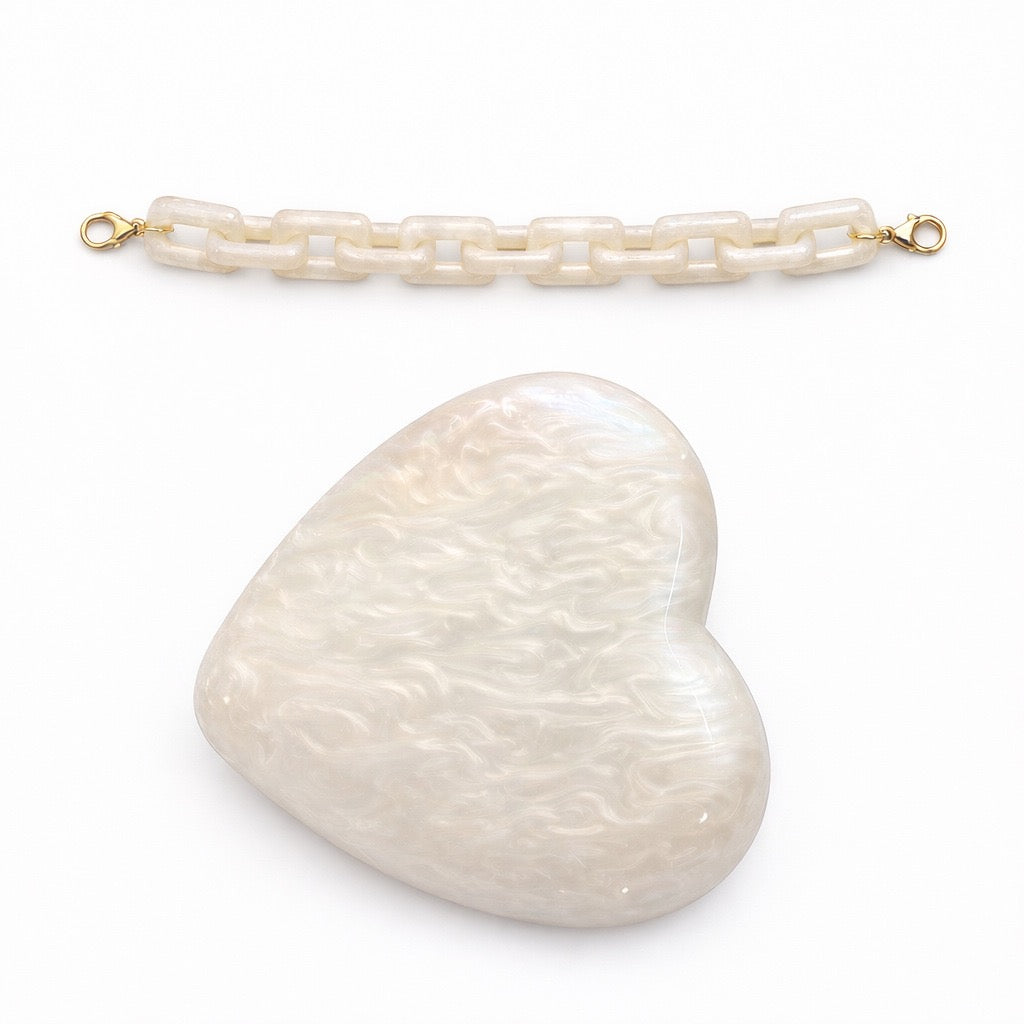 Acrylic Amore Shaped women’s clutch