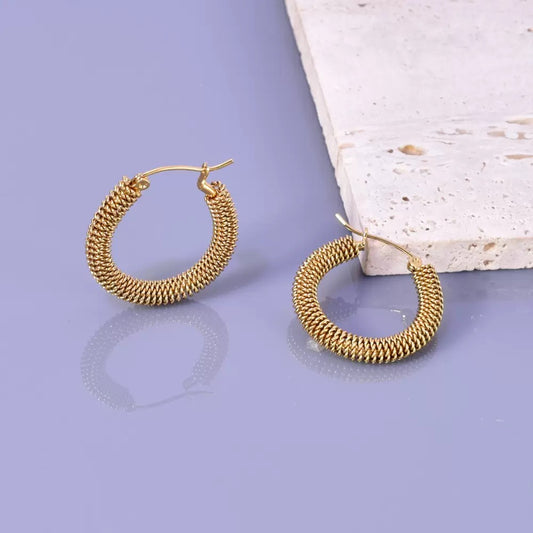 18k Gold Plated Braided Earrings