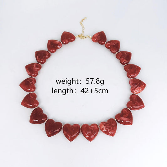 Red Large Heart Necklace