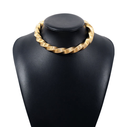 Goddess chunky gold necklace