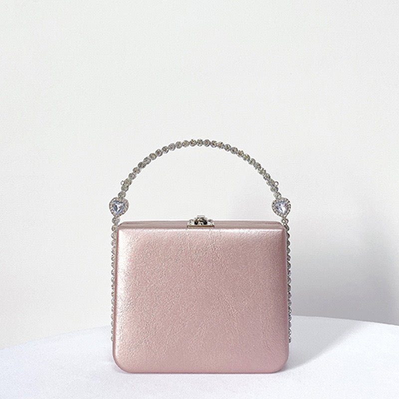 Hand held rhinestones embellished women’s bag