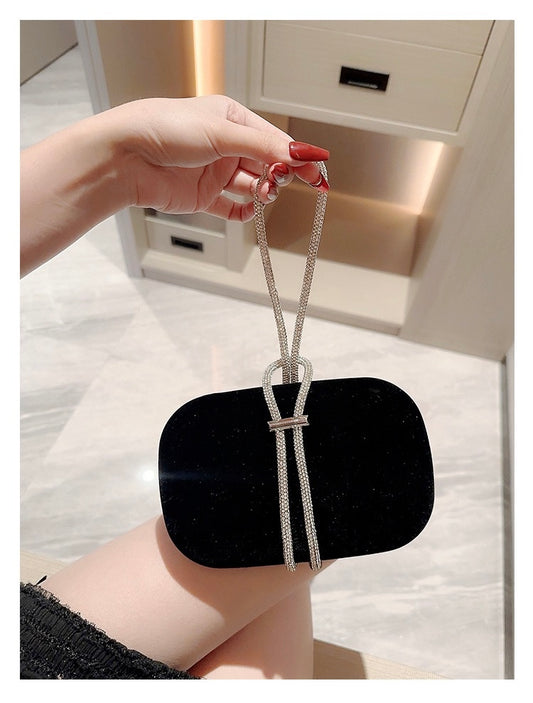 Suede evening clutch purse