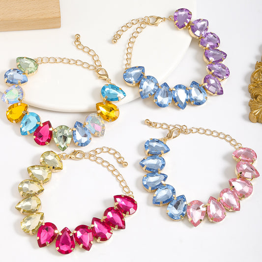 Colored teardrop bracelet