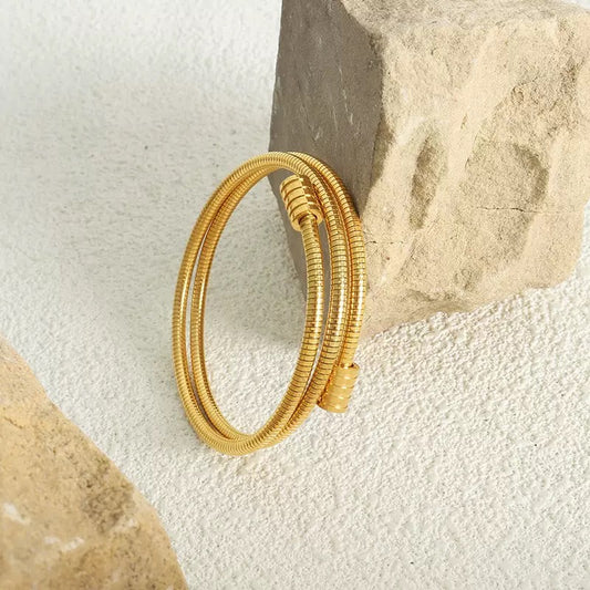 Three rings spiral bracelet