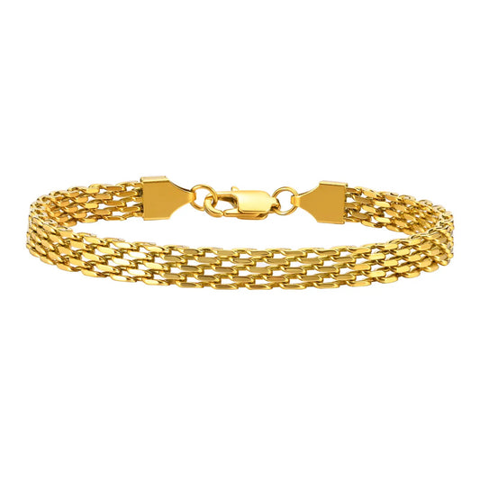 Threaded 18k gold bracelet