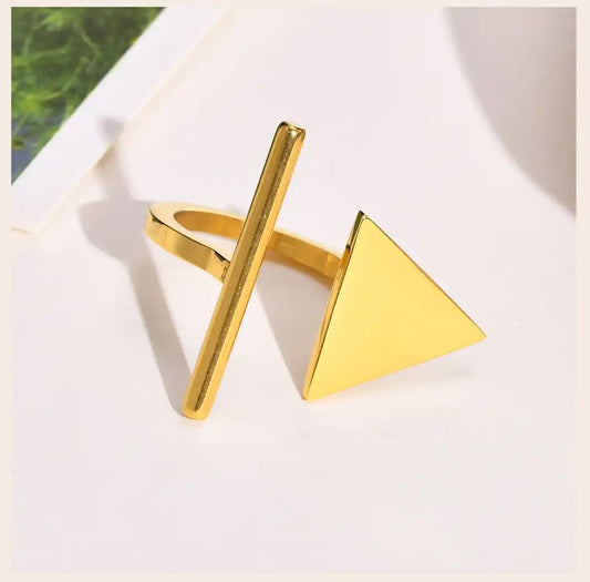 Stainless steel triangle ring