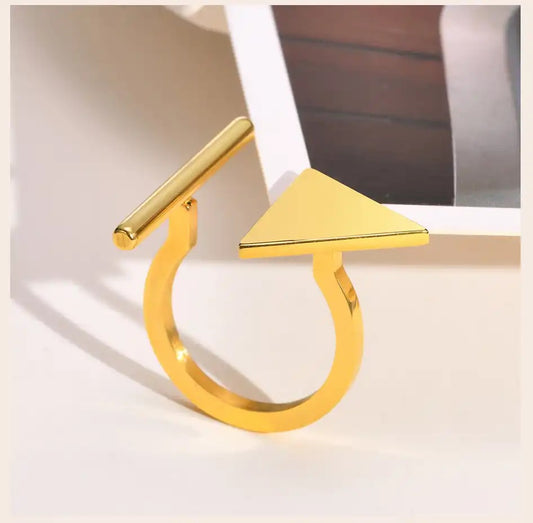 Stainless steel triangle ring